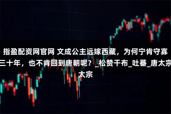 指盈配资网官网 文成公主远嫁西藏，为何宁肯守寡三十年，也不肯回到唐朝呢？_松赞干布_吐蕃_唐太宗